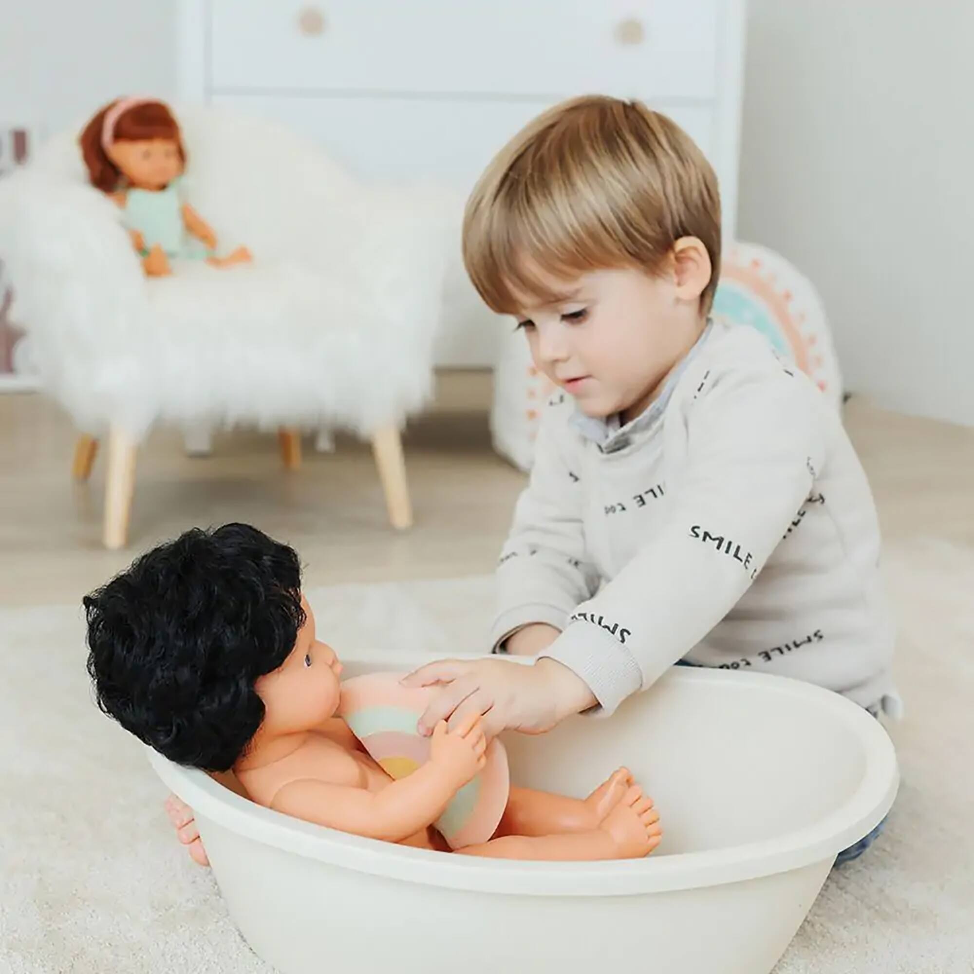 Miniland Bathtub & Rainbow Sponge Set